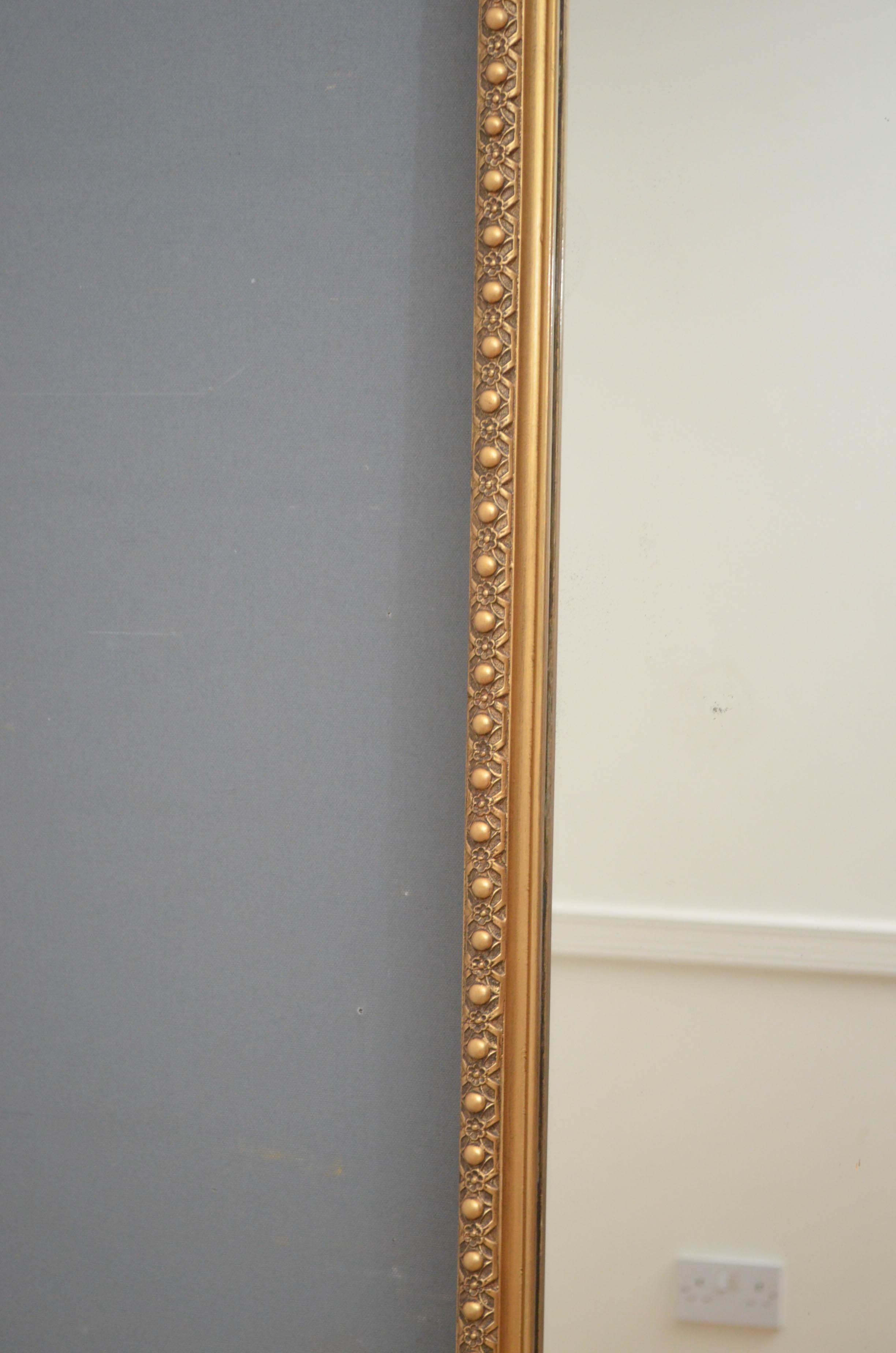 English Tall and Slim Victorian Mirror