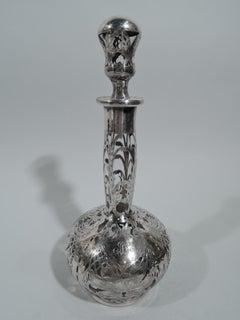 Antiker amerikanischer Art nouveau-Stil-Dekanter mit Silberüberzug