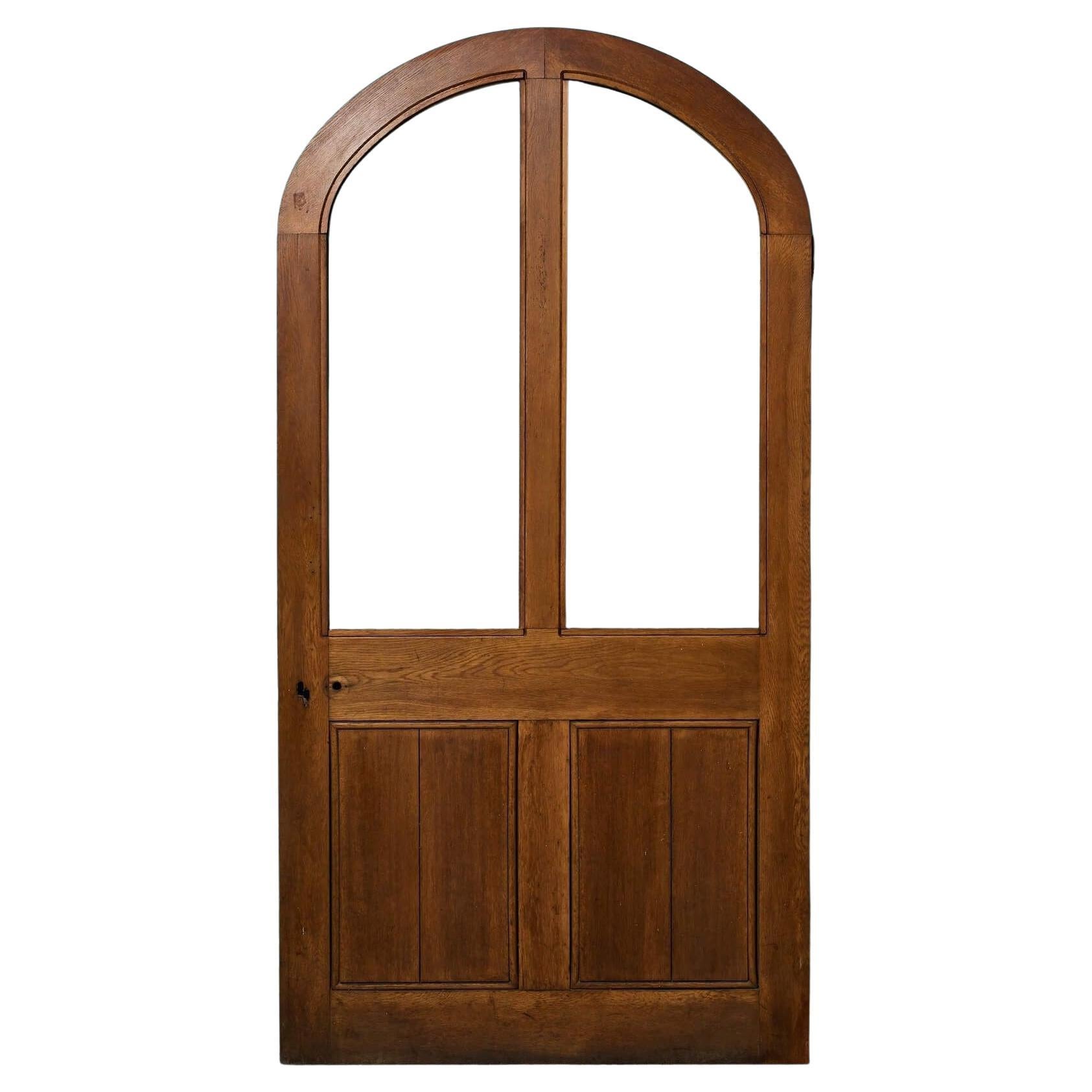 Tall Antique Arched External Oak Door for Glazing