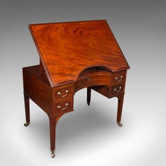 Tall Antique Architect's Riser Desk, English, Metamorphic, Cartographer, Regency