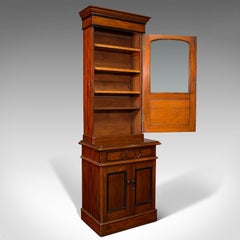 Mobile libreria antico alto, inglese, vetrina sottile, vittoriano, circa 1860