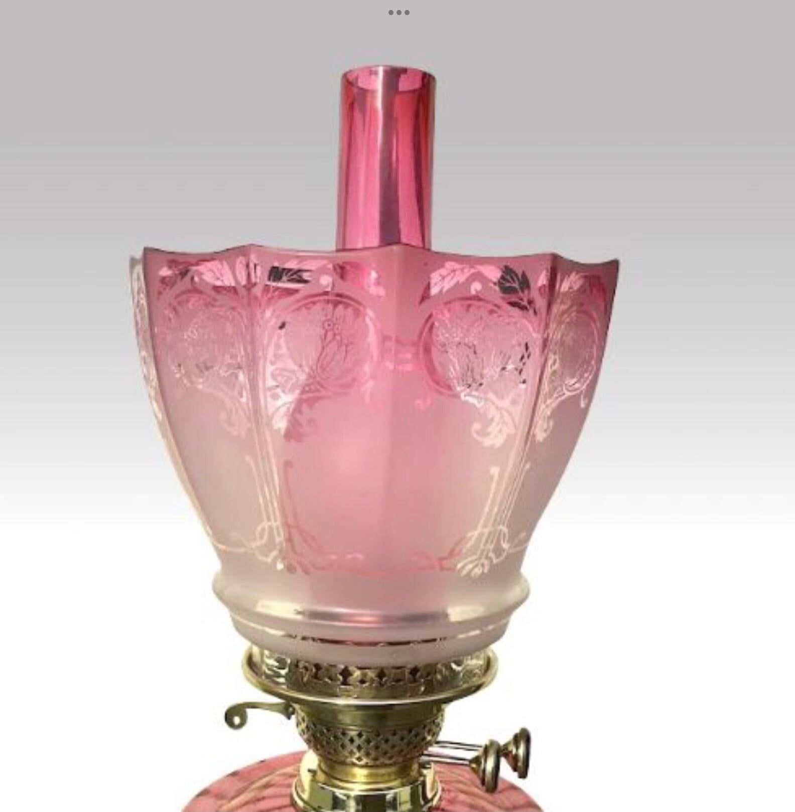 pink oil lamp