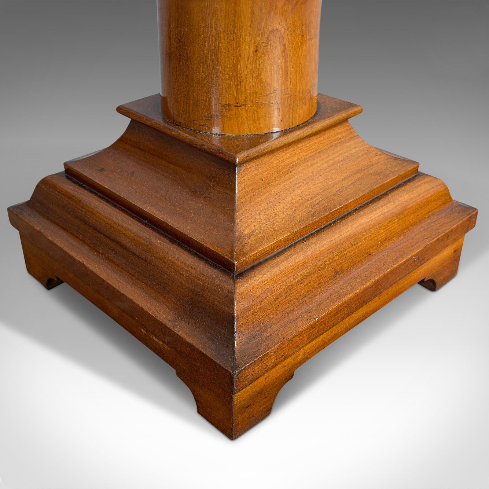 Tall Antique Display Pedestal, English, Mahogany, Torchere, Plant Stand, Regency 7