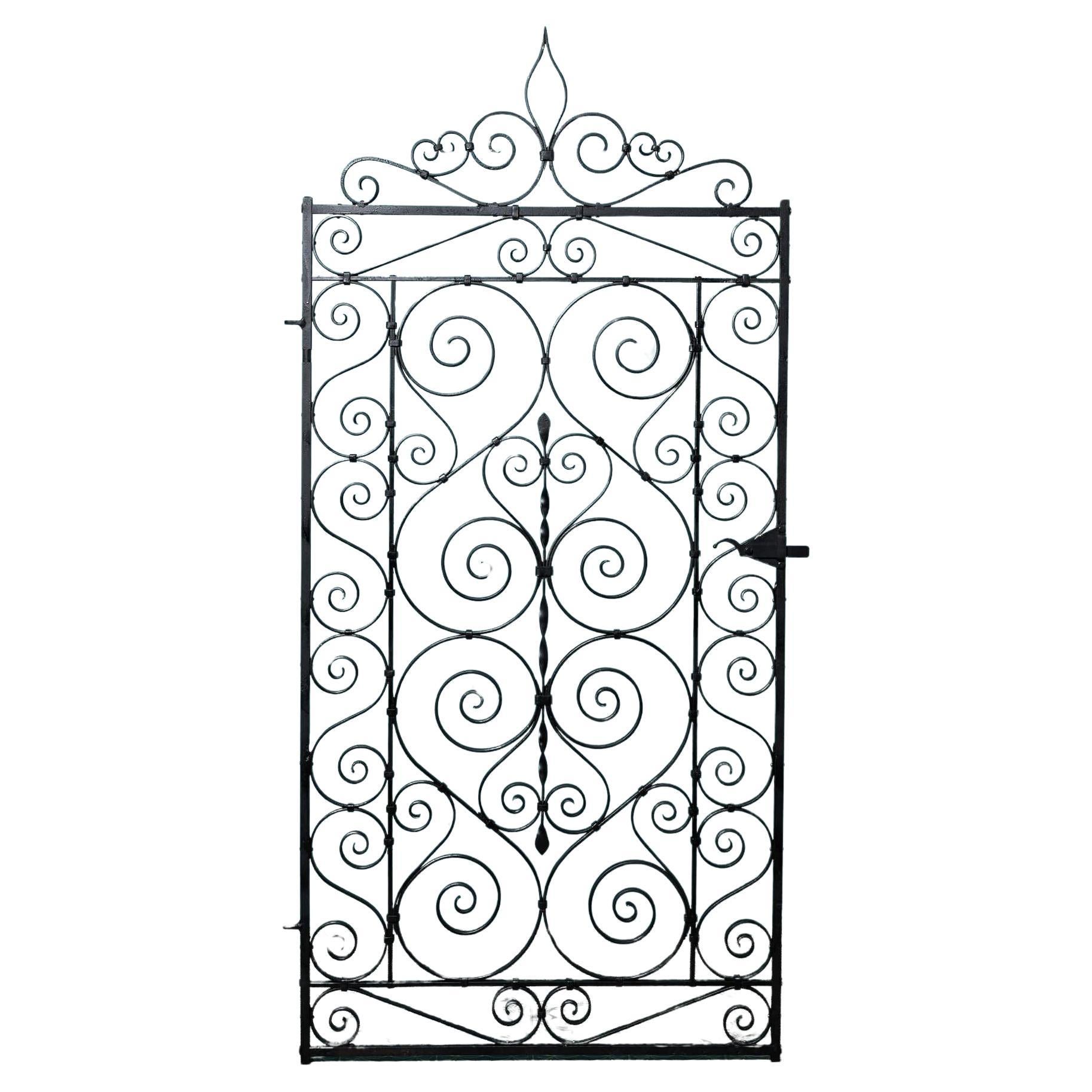 Tall Antique Edwardian Style Scrollwork Gate
