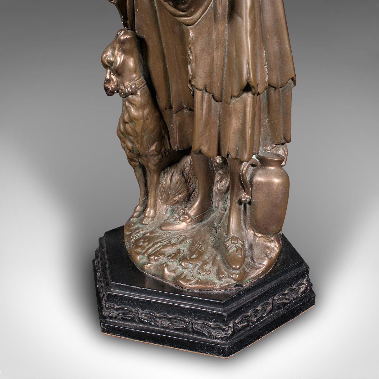 Figura Femenina Alta Antigua, Austriaca, Yeso Bronceado, Estatua, Victoriana, C.1900 en venta 6