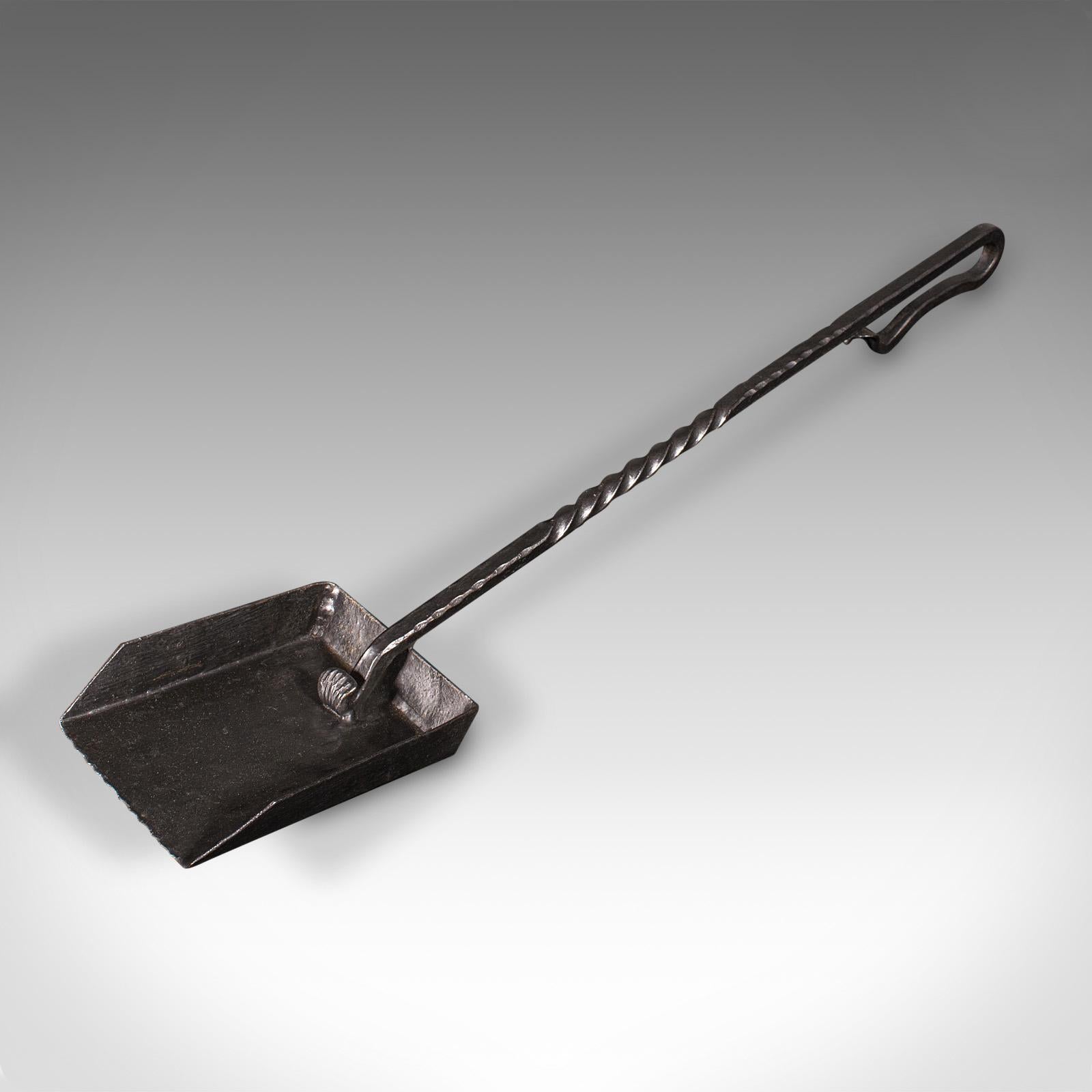 Tall Antique Fireside Companion, English, Wrought Iron, Fire Tool Set, Edwardian For Sale 5