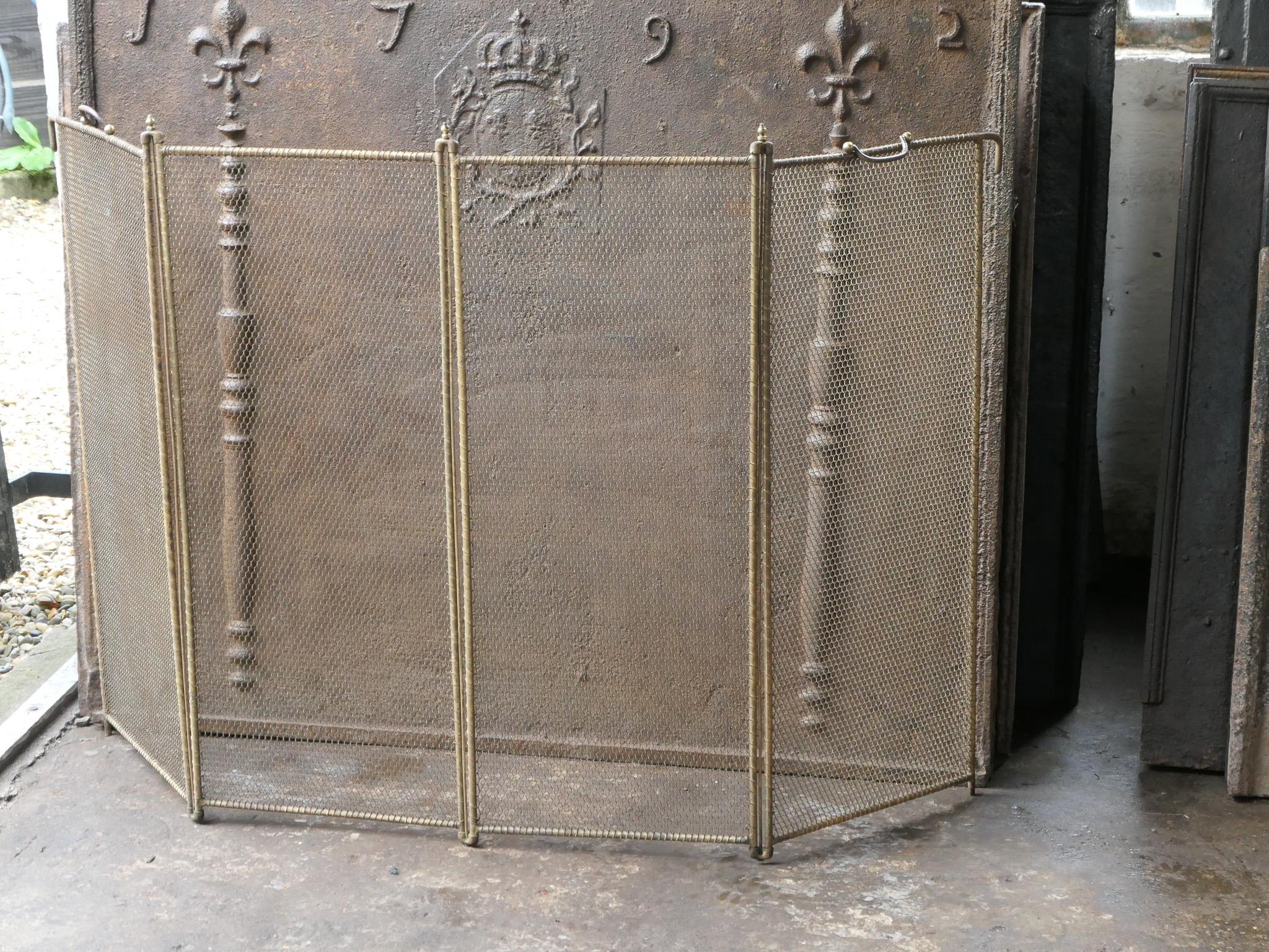 Tall Antique French Napoleon III Fire Screen, 19th Century For Sale 1