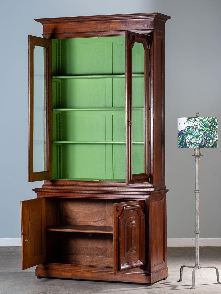 Tall Antique French Oak Bibliothèque Bookcase Display circa