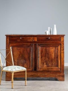 Tall Antique French Walnut Buffet Credenza, circa 1820