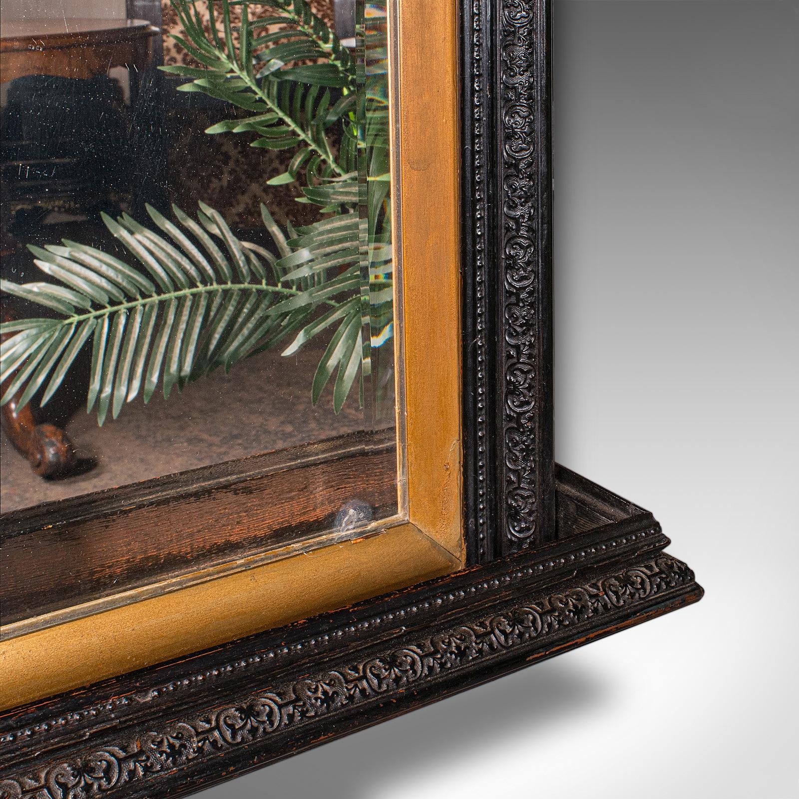 Vetro Antique Mirror alto, inglese, reception, valletto, periodo estetico, vittoriano in vendita