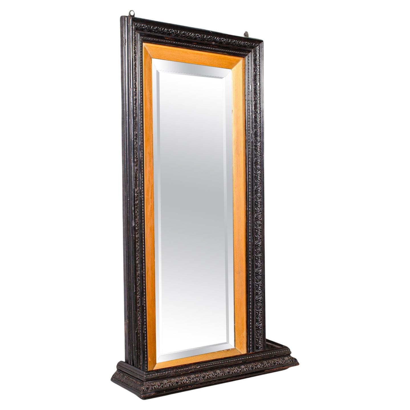 Antique Mirror alto, inglese, reception, valletto, periodo estetico, vittoriano