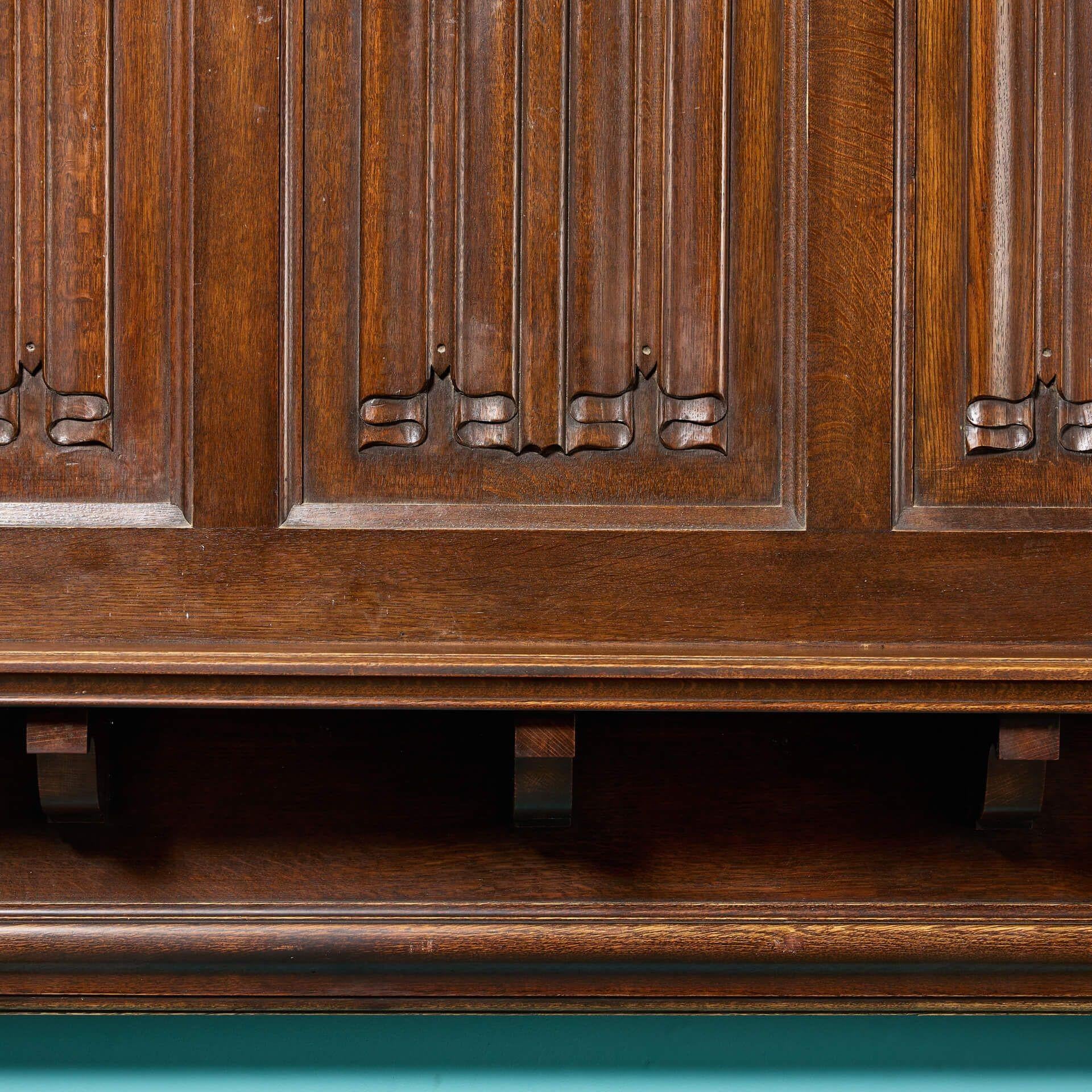 Tall Antique Jacobean Style Fireplace In Fair Condition For Sale In Wormelow, Herefordshire