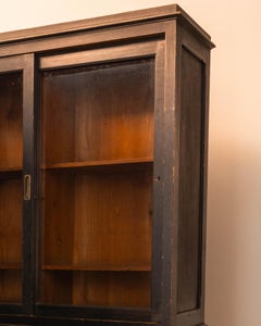 Tall Antique Japanese Casepiece with Glass Doors