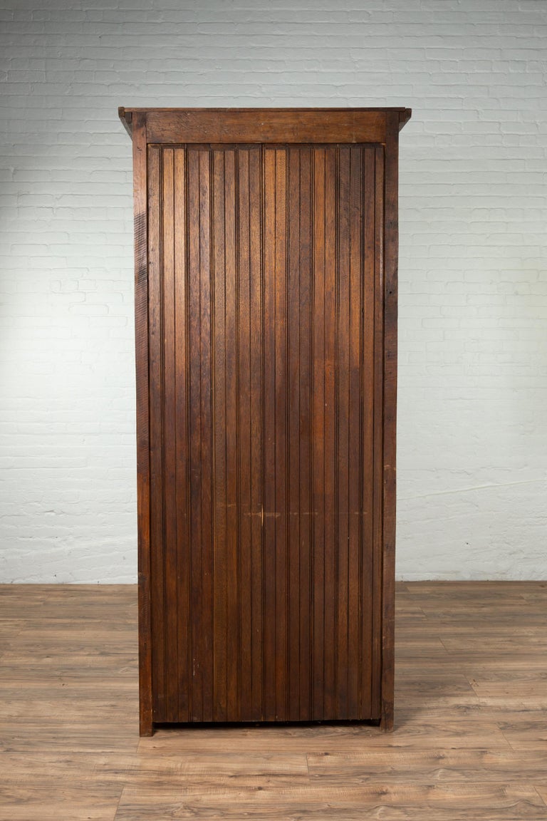 Tall Antique Javanese Teak Wood with Four Double Doors and