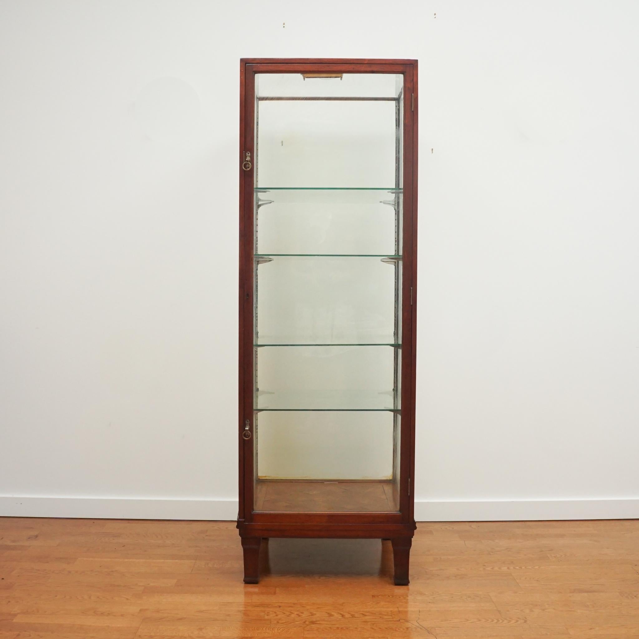 Tall Antique Mahogany Display Case For Sale 2