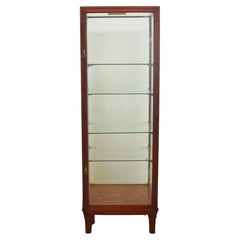 Tall Antique Mahogany Display Case