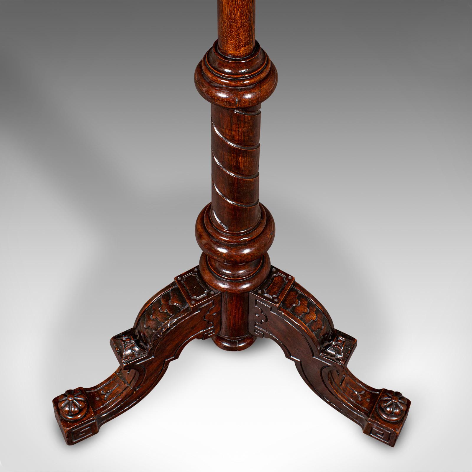 Tall Antique Music Stand, English, Oak, Adjustable Recital Rest, Victorian, 1880 For Sale 6