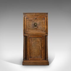 Tall, Antique Pair of Regency Side Cabinets, English, Mahogany, Nightstand