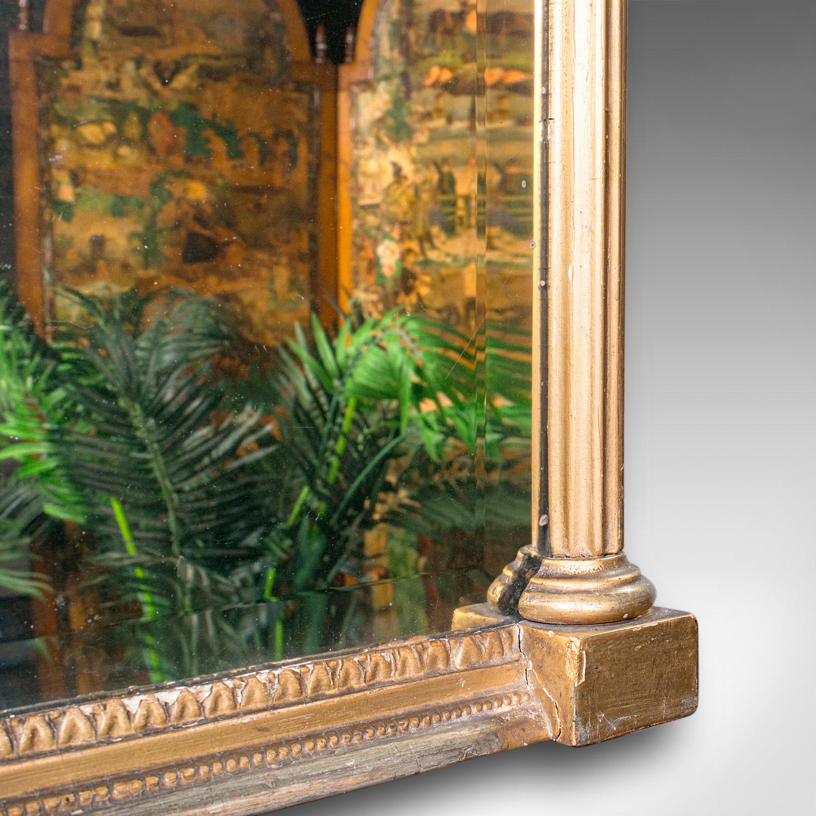 Tall Antique Pier Mirror, English, Giltwood, Neoclassical Taste, Georgian, 1820 For Sale 1