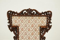 Tall Antique Prayer Chair, Walnut Chair, Victorian, Prie Dieu, 1870