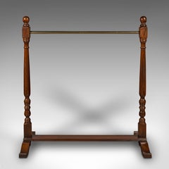 Tall Antique Robe Rail, English Rug Stand, Towel Dryer, Country House, Edwardian