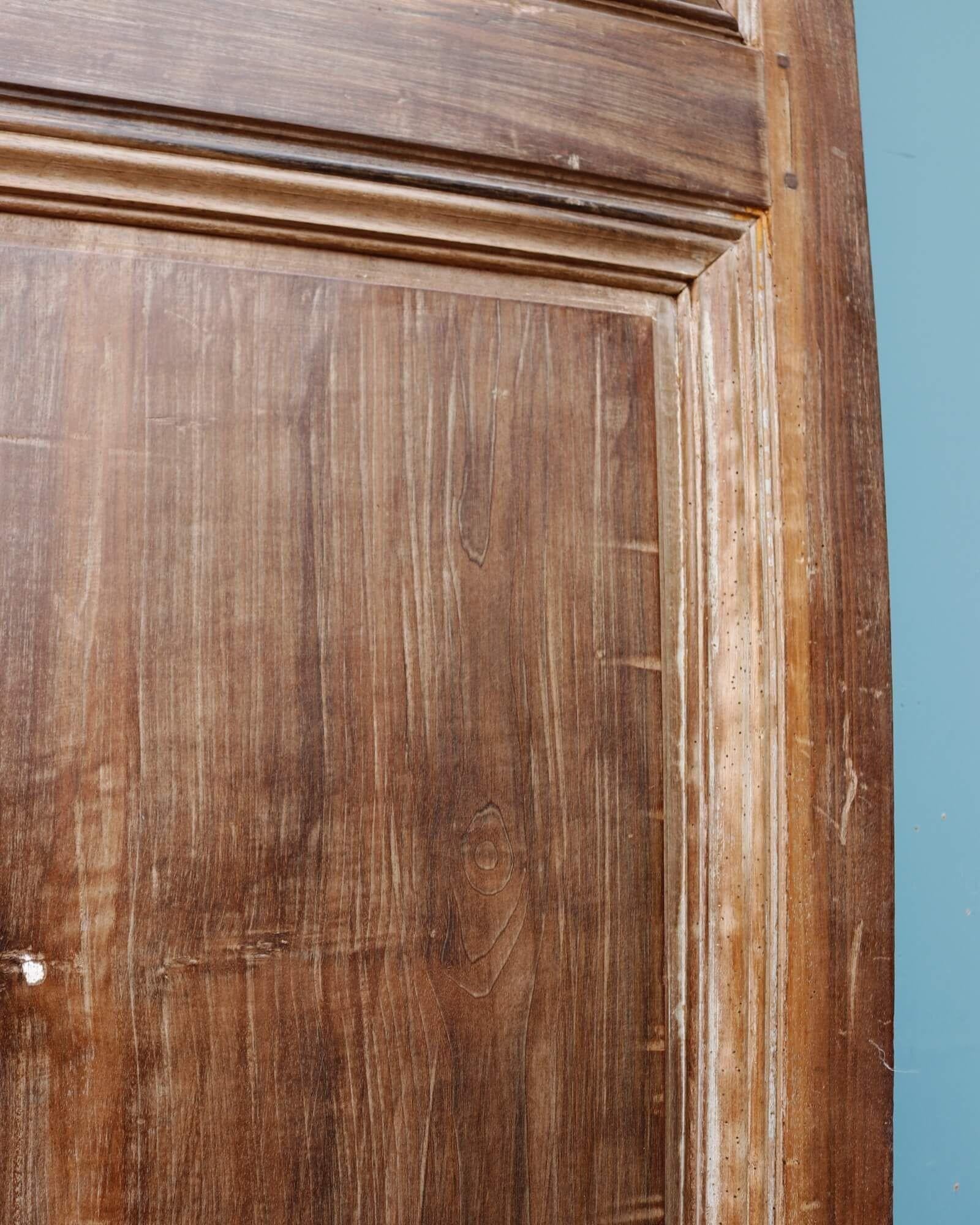 Tall Antique Rustic French Walnut Door In Fair Condition For Sale In Wormelow, Herefordshire