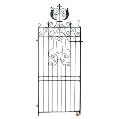 Tall Antique Scottish Wrought Iron Pedestrian Gate