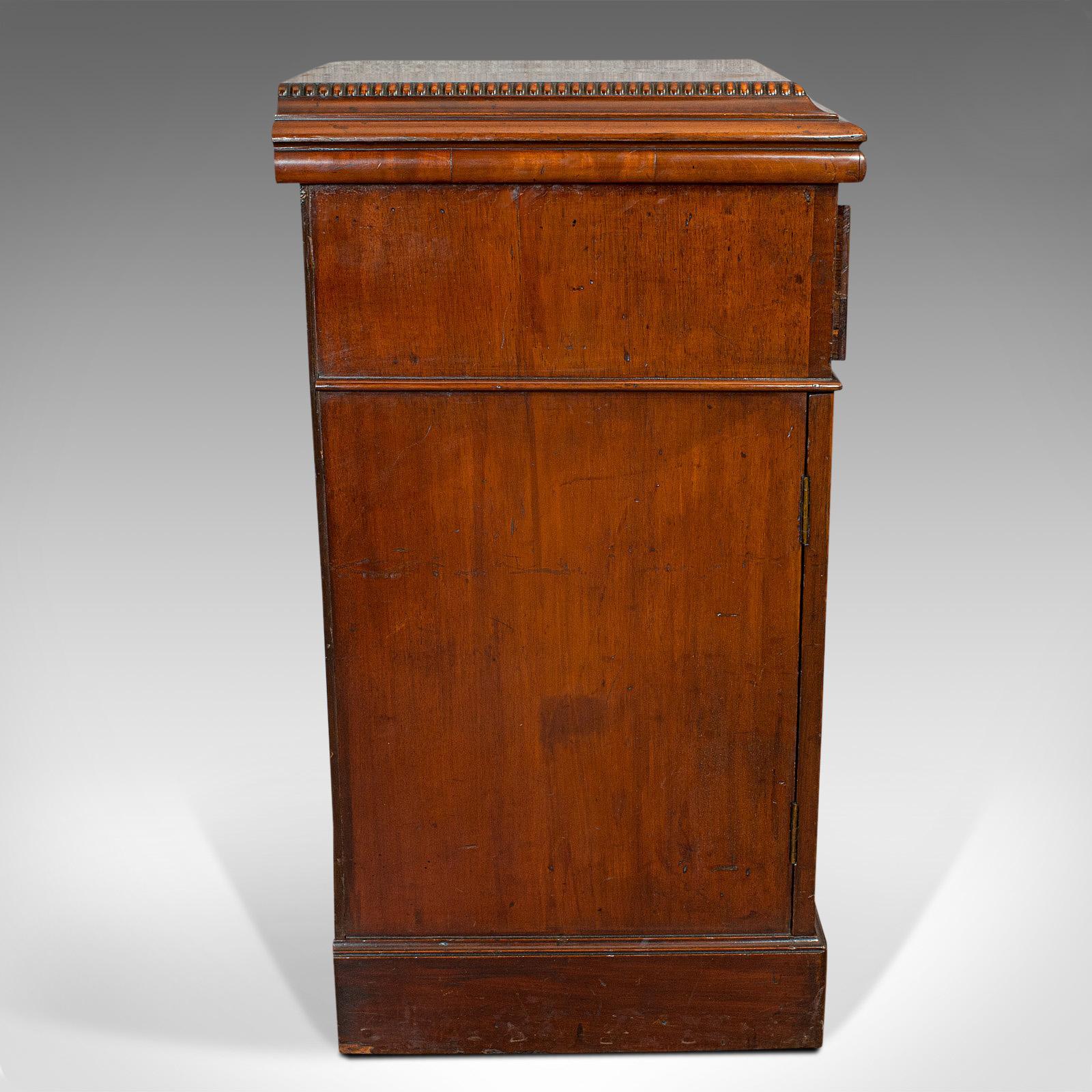 Tall Antique Side Cabinet, English, Mahogany, Bedside, Nightstand, Regency, 1820 In Good Condition In Hele, Devon, GB