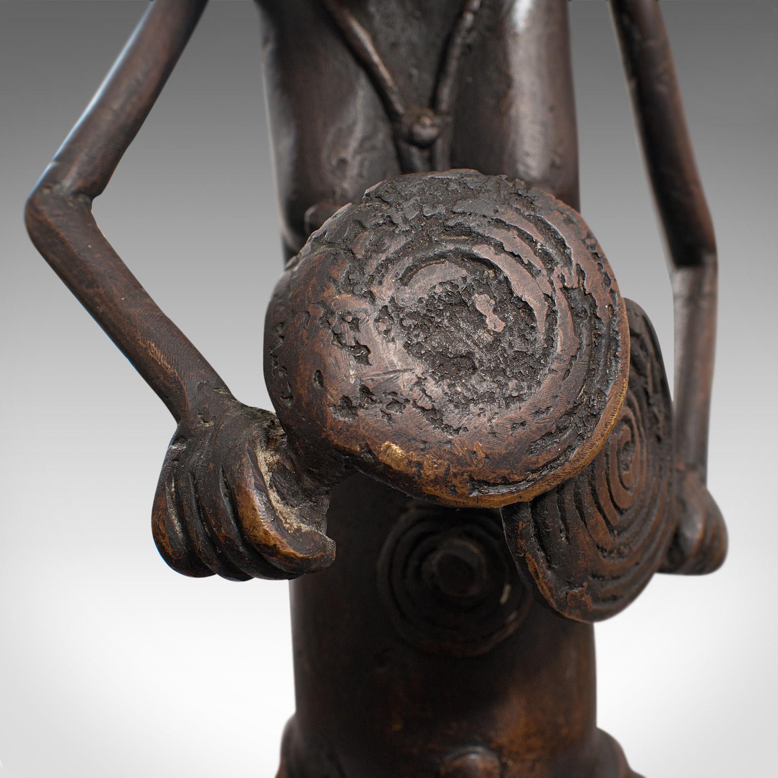 Tall Antique Tribal Figure, West African, Benin Kingdom, Female Statue 3