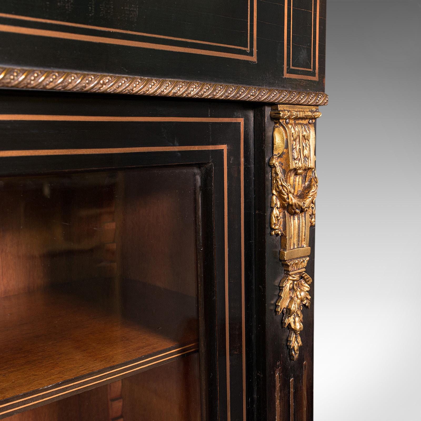 Tall Antique Vitrine Cabinet, English, Display Case, Bookcase, Regency, C.1830 2