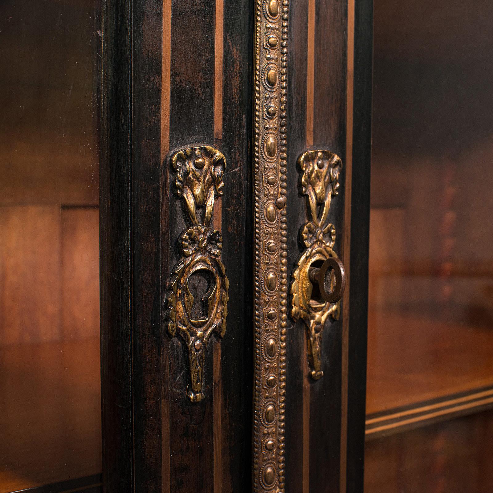 Tall Antique Vitrine Cabinet, English, Display Case, Bookcase, Regency, C.1830 3