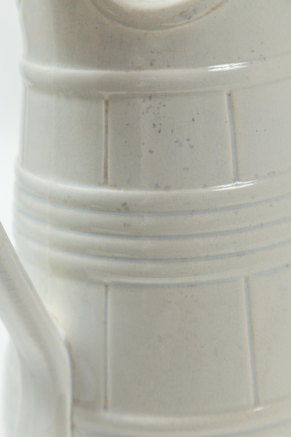 Cántaro alto antiguo de hierro blanco para leche, Bélgica, hacia 1890 1