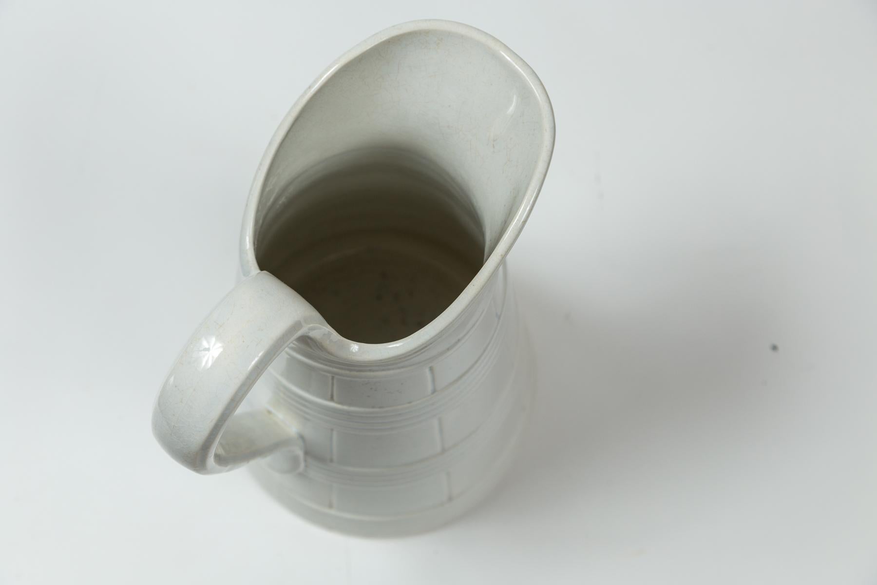Cántaro alto antiguo de hierro blanco para leche, Bélgica, hacia 1890 2