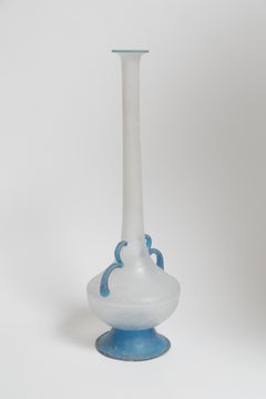 Tall Archimede Seguso Scavo Finish Vase