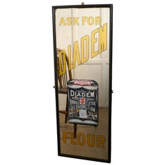 Tall Art Deco Advertising Mirror, Diadem Flour