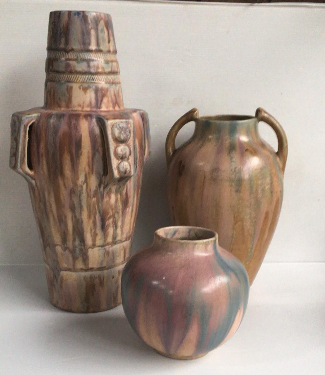 Tall Art Deco Pottery Vase Charles Greber, circa 1930 For Sale 1