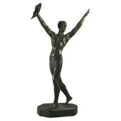 Große Art-Déco-Skulptur-Trophäe. Chiparus. Um 1930.