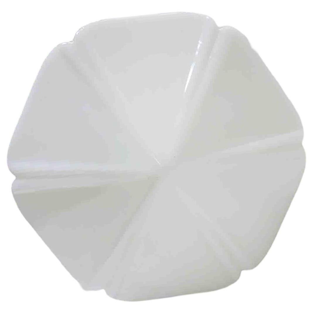 Tall Art Deco Stepped Skyscraper Ceiling Glass Globe Pendant, 4 Available In Excellent Condition For Sale In Van Nuys, CA