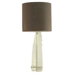 Tall Art Deco Style Lucite Lamp, 1970s