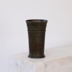 Tall Diskometal Vase by Just Andersen, 1930s, Denmark