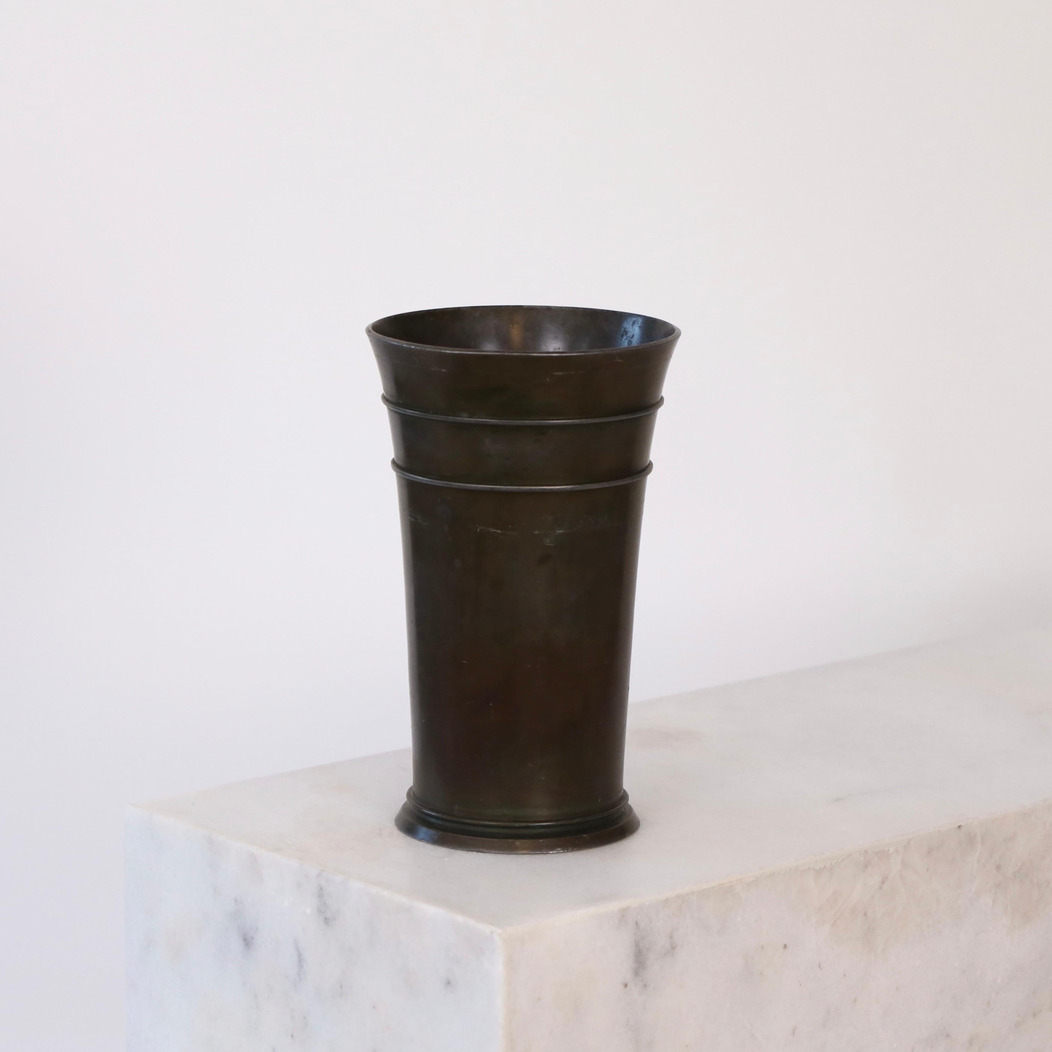 Tall Art deco vase by Just Andersen, 1930s, Denmark In Fair Condition For Sale In Værløse, DK