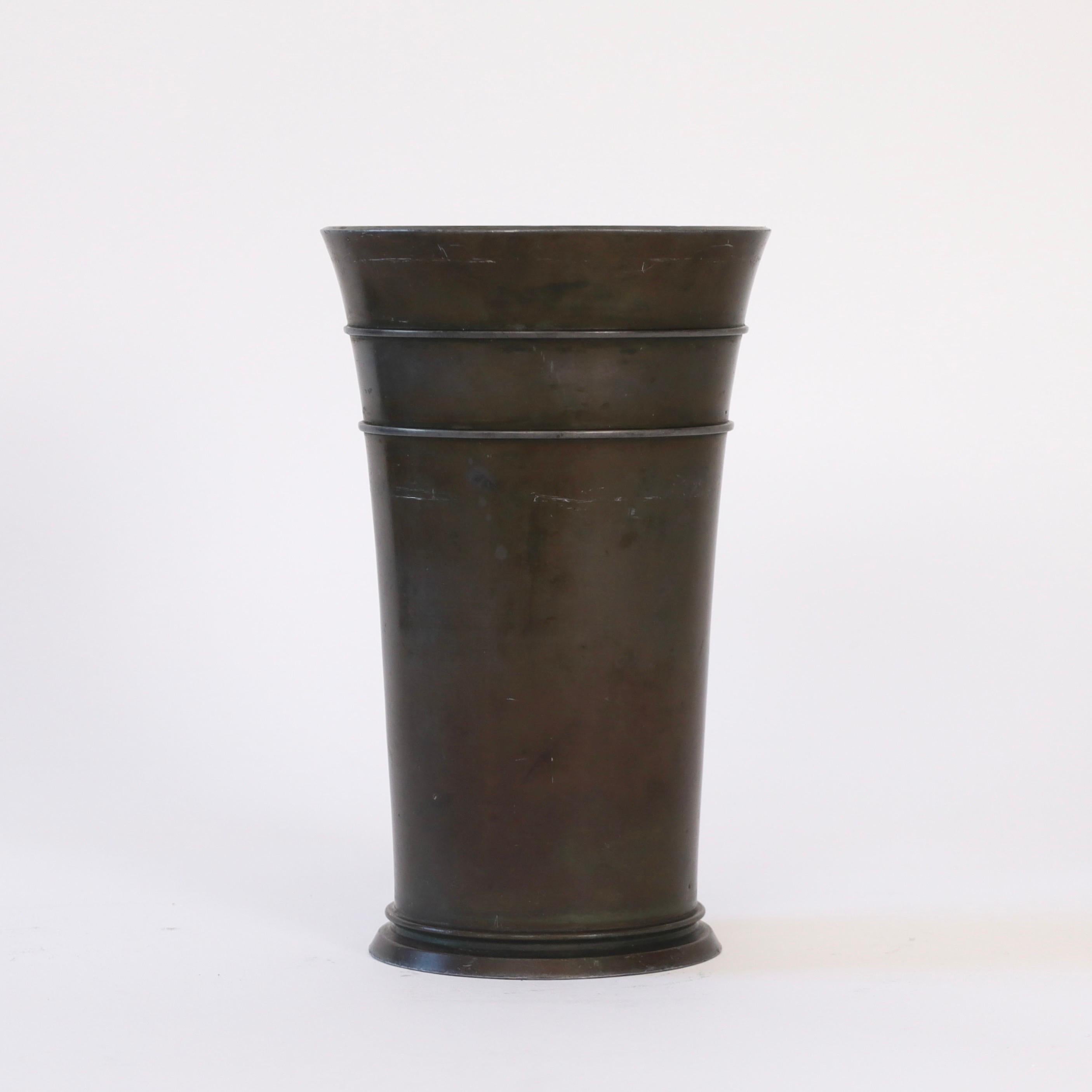 Mid-20th Century Tall Art deco vase by Just Andersen, 1930s, Denmark For Sale