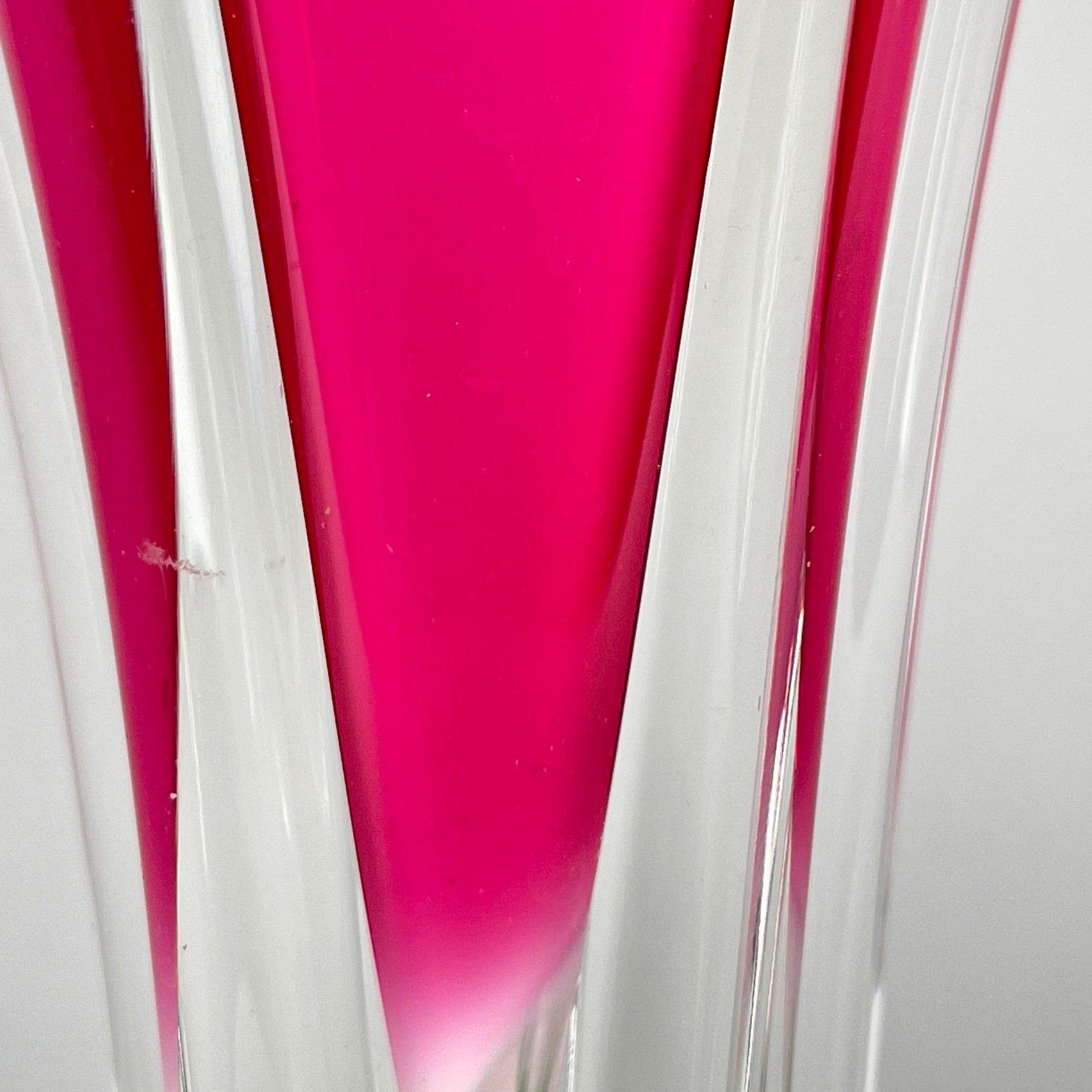 Tall Art Glass Vase by Josef Hospodka for Chribska Glassworks, 1960's For Sale 2