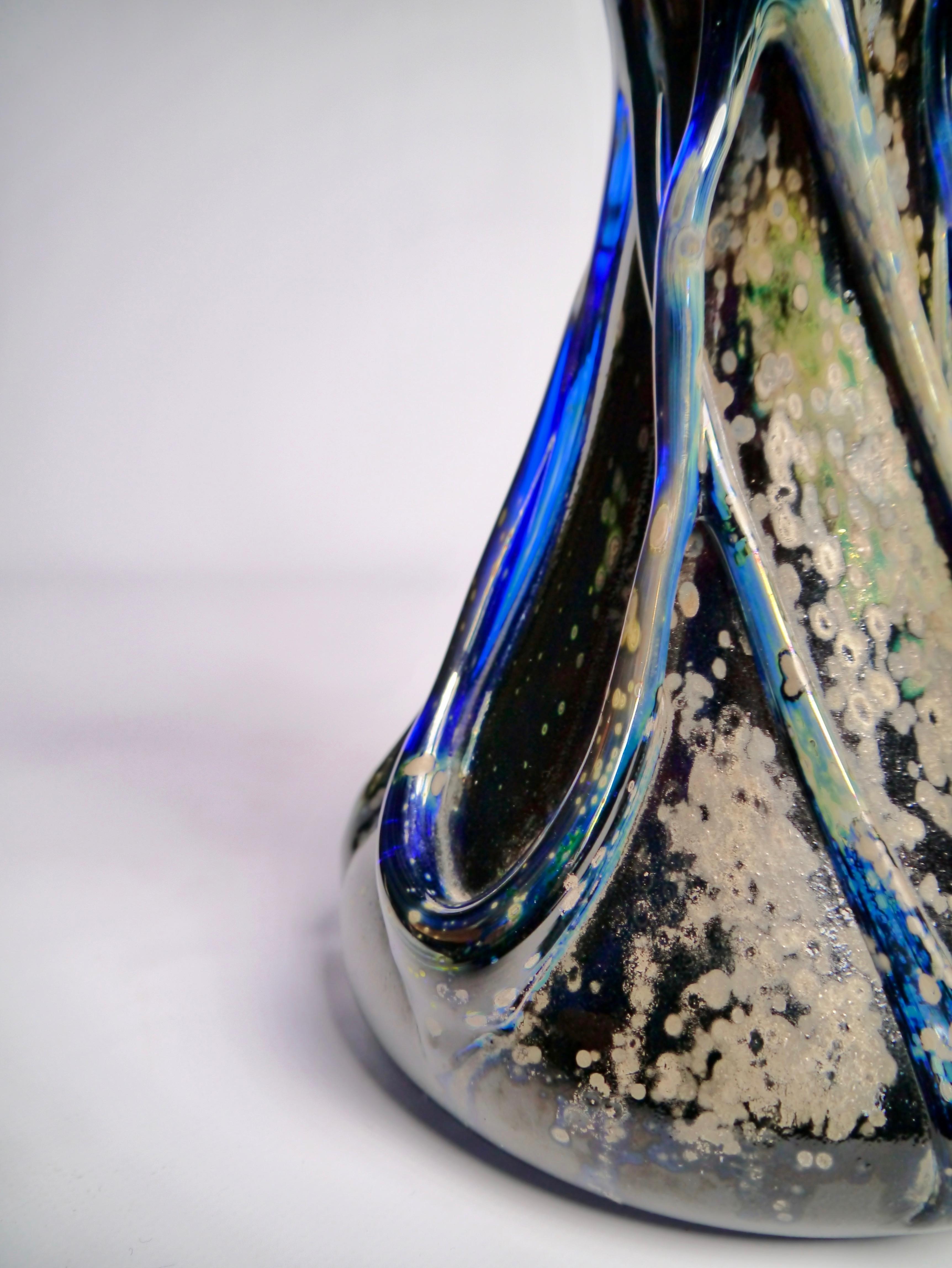 Art Glass Tall Art Nouveau Glass Vase