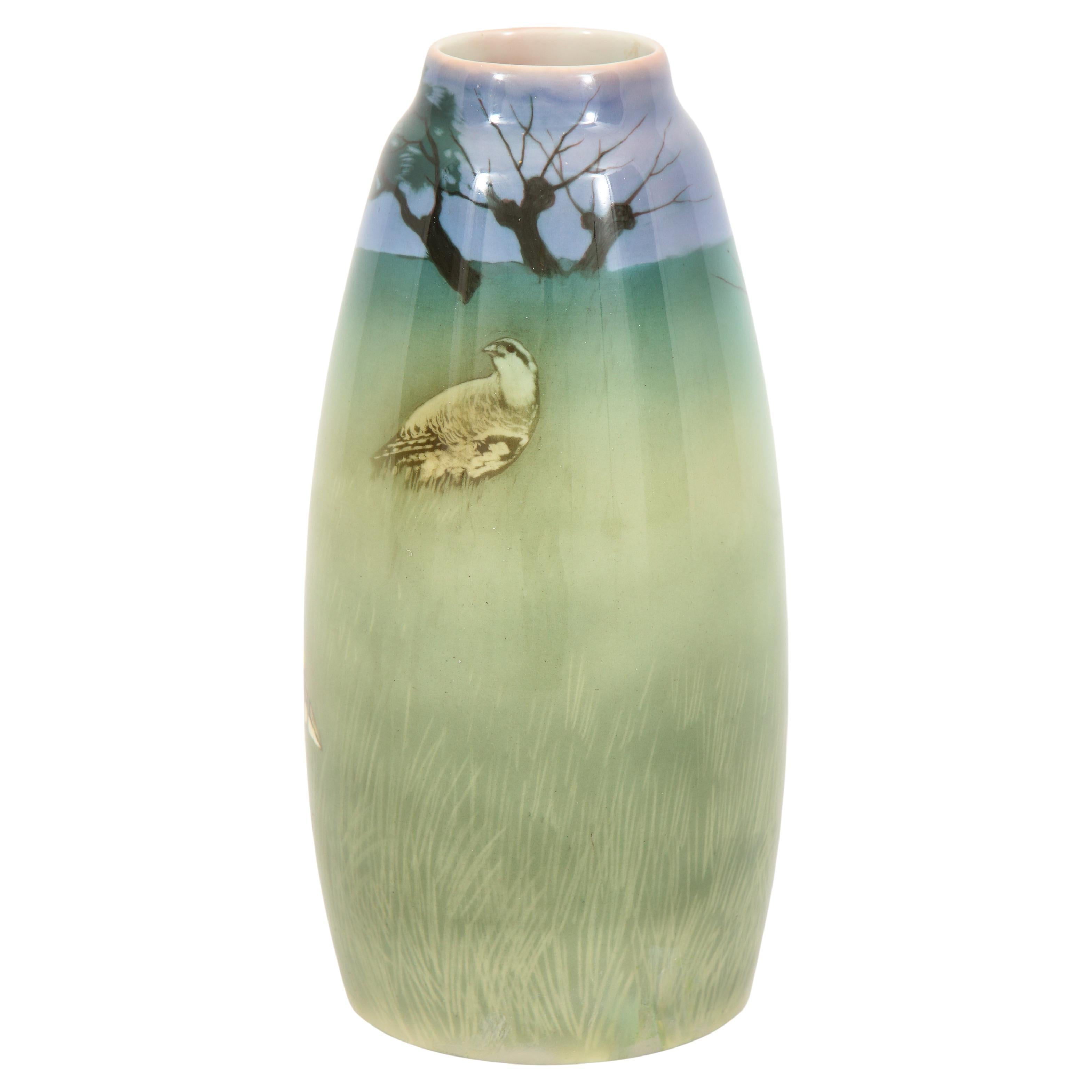 Vaso alto in stile Art Nouveau Rorstrand di Nils Emil Lundstrom per Rorstrand in vendita