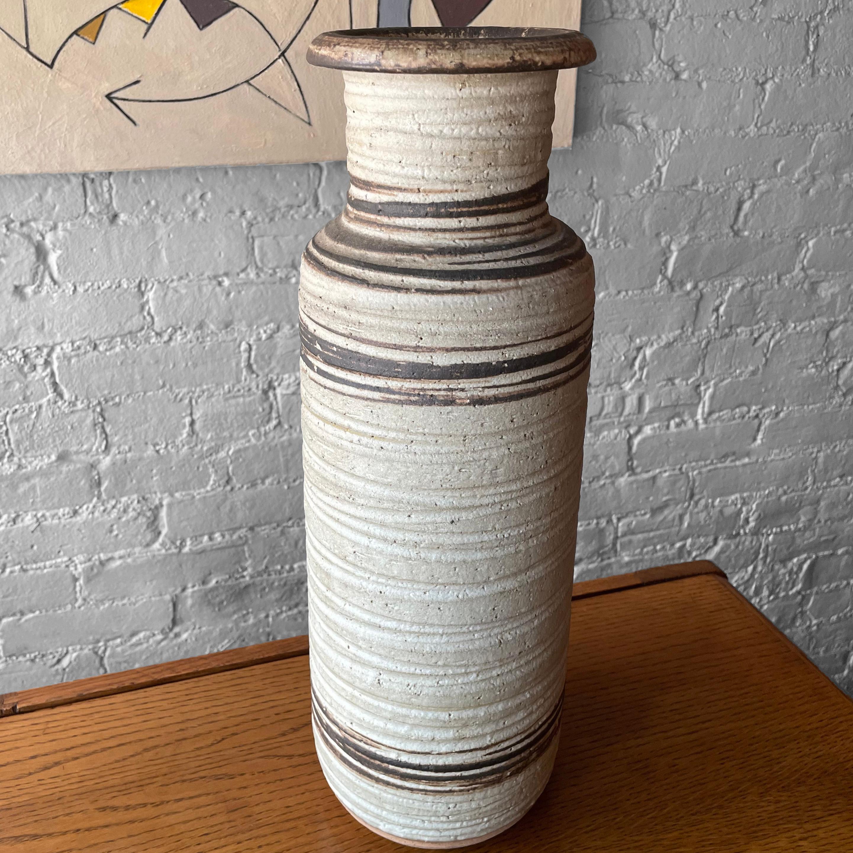 Italian Tall Art Pottery Vase by Bitossi for Rosenthal Netter For Sale