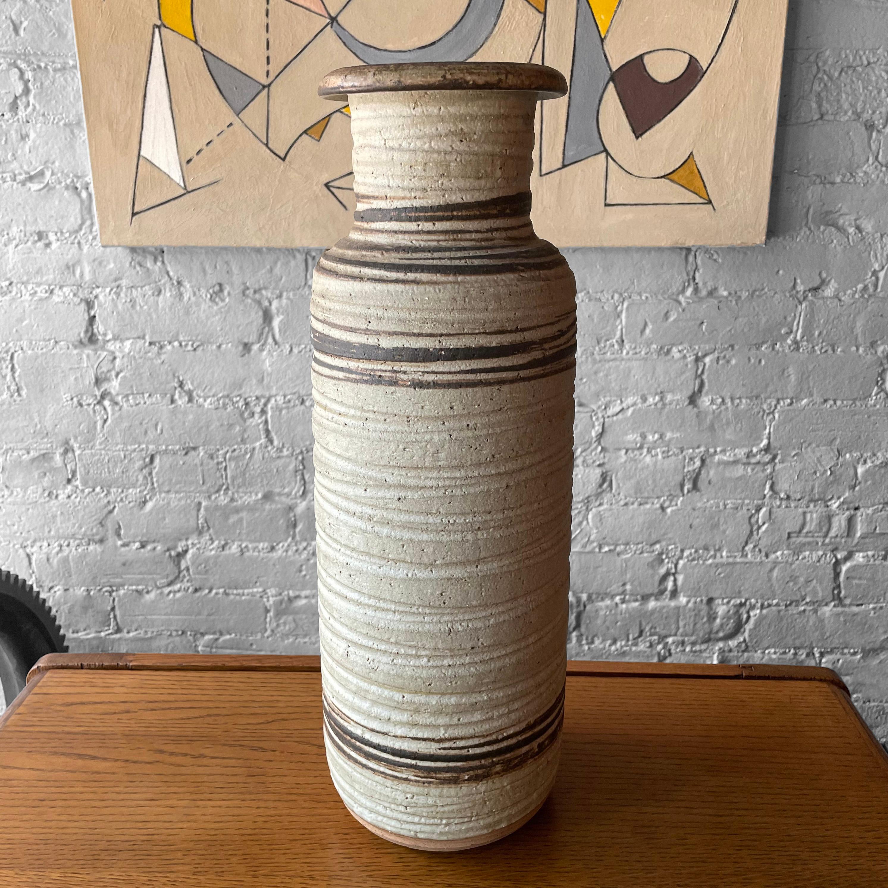 20th Century Tall Art Pottery Vase by Bitossi for Rosenthal Netter For Sale