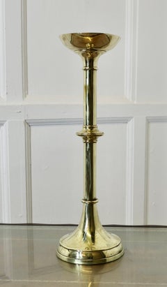 Tall Arts and Crafts Brass Candle Stick  This is a large candle stick