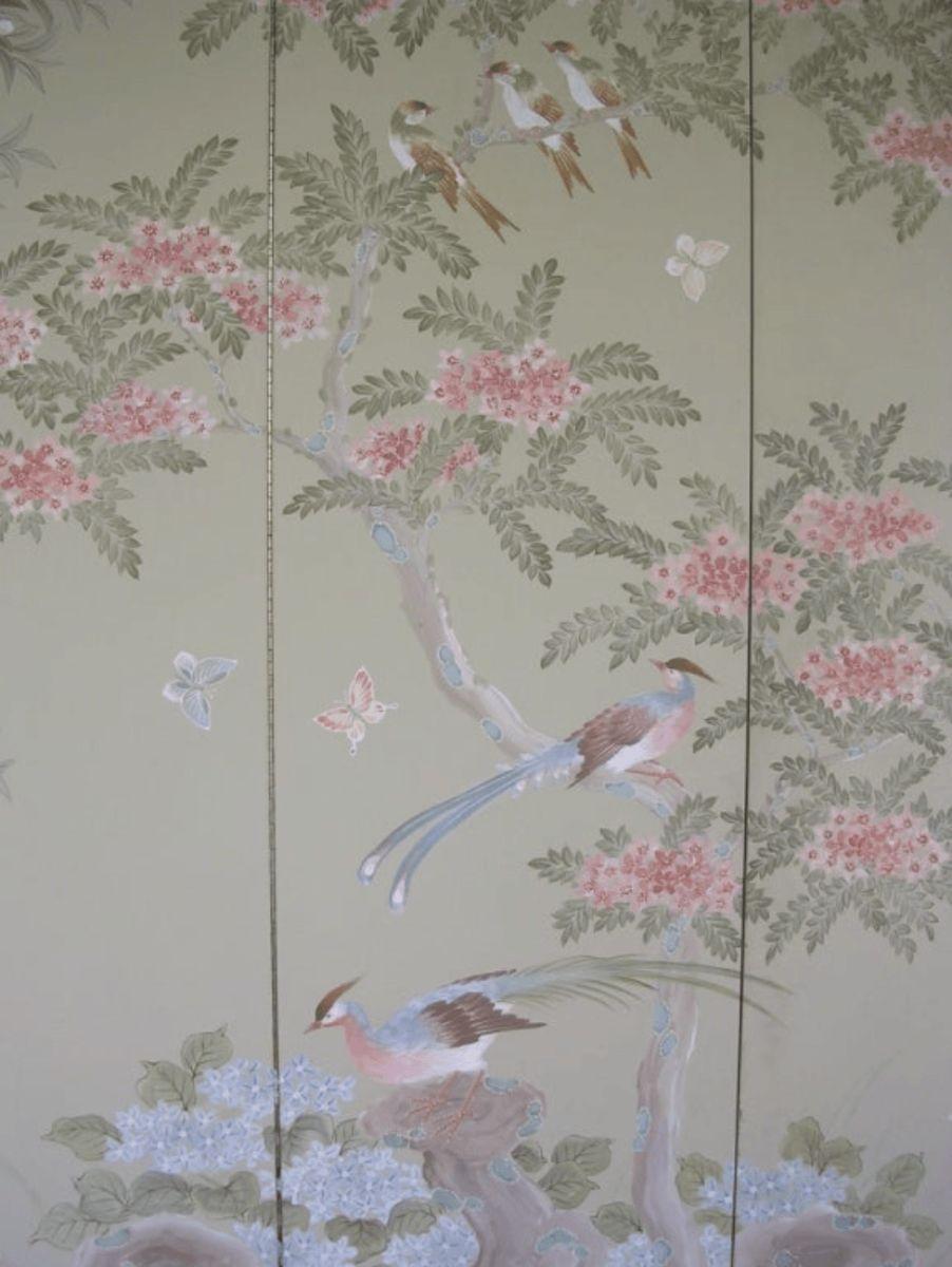 Mid-20th Century Tall Asian Inspired Screen by Robert Crowder