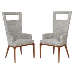 Tall Back Lounge Chairs by Tomlinson Refinished and Reupholstered